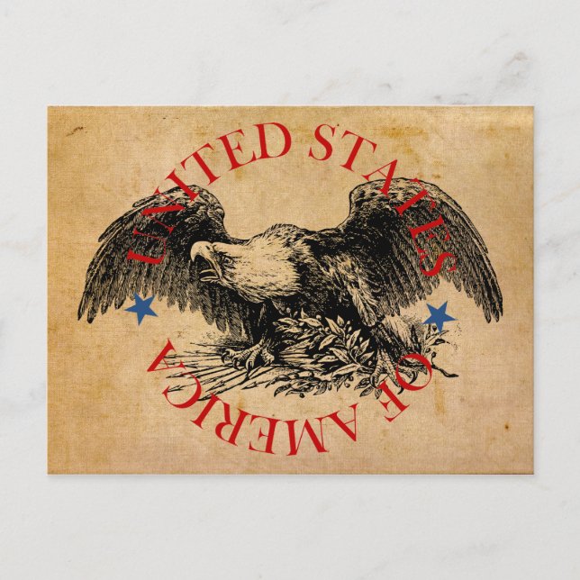 Amerikanischer Adler: USA Postkarte (Vorderseite)