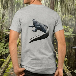 Amerikanischer Alligator „Bis später“ Lustig Tri-Blend Shirt