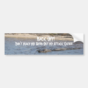 Amerikanischer Alligator Schwimmt im Sumpf Persona Autoaufkleber