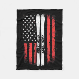 Amerikanischer Alpenskifahrer unter der Flagge _5 Fleecedecke