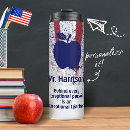 Amerikanischer Apfel-Stempel mit individuellem Nam Thermosbecher