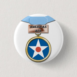 Amerikanischer Asmedaillenknopf Button