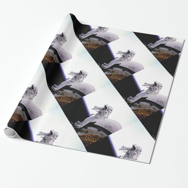 Amerikanischer Astronaut Geschenkpapier (Ungerollt)