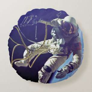 Amerikanischer Astronaut Rundes Kissen