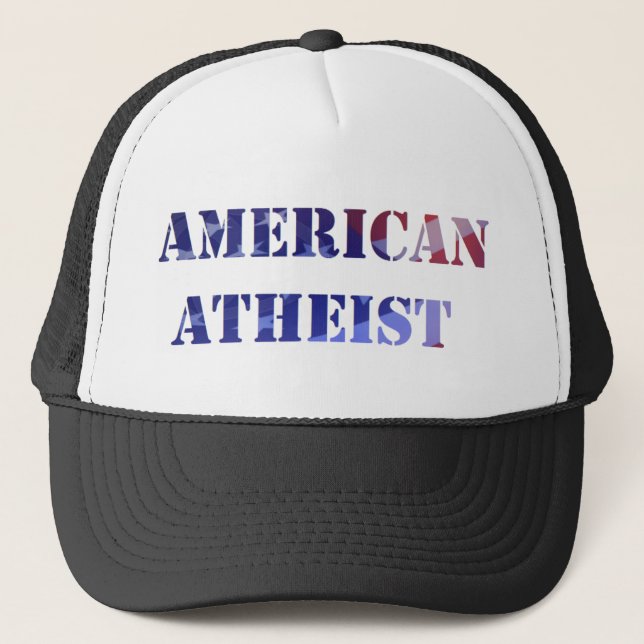 Amerikanischer atheistischer Fernlastfahrer-Hut Truckerkappe (Vorderseite)