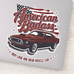 Amerikanischer Badass Sehr Lauter Gemeiner Muscle  Aufkleber