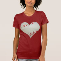 Amerikanischer Baseball in einer Herz-Form