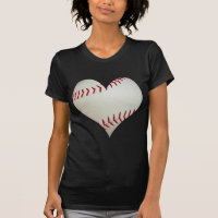 Amerikanischer Baseball in einer Herz-Form
