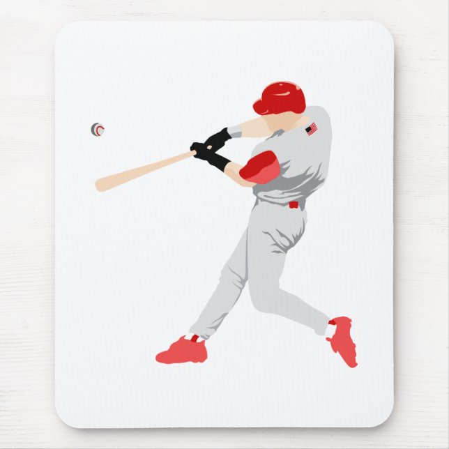 Amerikanischer Baseball-Spieler Mousepad (Vorne)