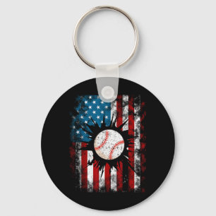Amerikanischer Baseball Us Flagge 4. Juli Jungen Schlüsselanhänger