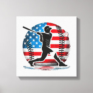 Amerikanischer Baseballspieler Schlagmann mit Vere Leinwanddruck