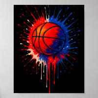 Amerikanischer Basketball Splash Ball Spieler Team