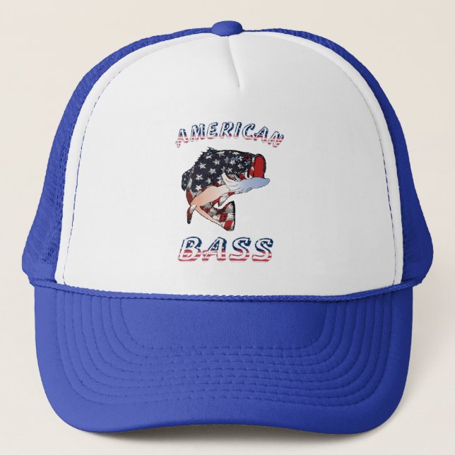 Amerikanischer Bass-Hut Truckerkappe (Vorderseite)