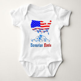 Amerikanischer Bayer wurzelt Baby-T-Shirt Baby Strampler