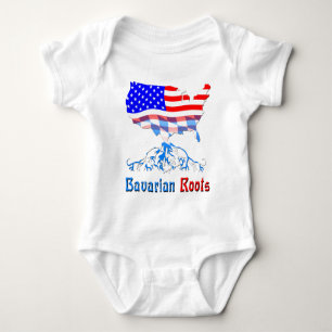 Amerikanischer Bayer wurzelt Baby-T-Shirt Baby Strampler