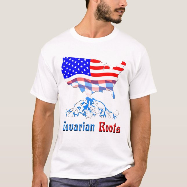 Amerikanischer Bayer wurzelt T - Shirt (Vorderseite)