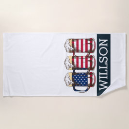 AMERIKANISCHER BierFAMILIENname Strandtuch