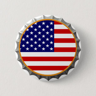 Amerikanischer Bierkappenknopf Button