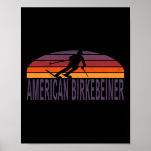 Amerikanischer Birkebeiner-Wanderweg Langlaufloipe Poster