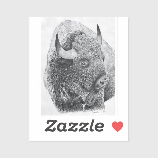 Amerikanischer Bison Aufkleber (Blatt)