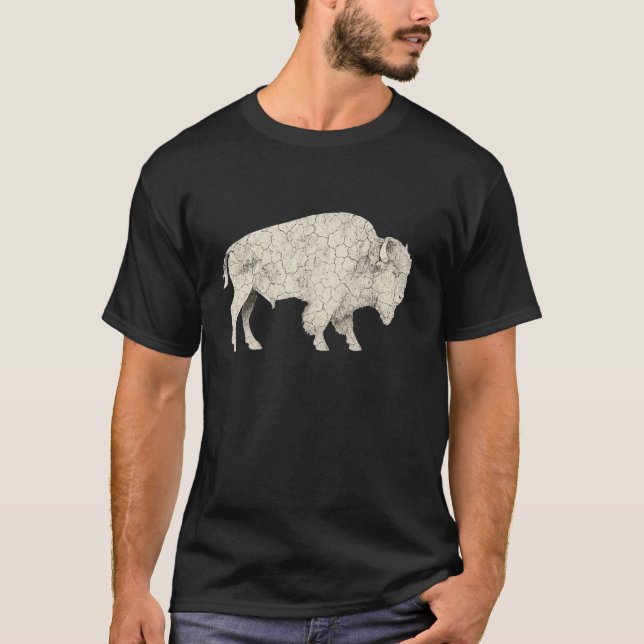 Amerikanischer Bison Büffel T-Shirt (Vorderseite)