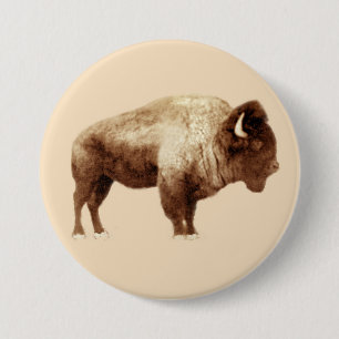 Amerikanischer Bison Button