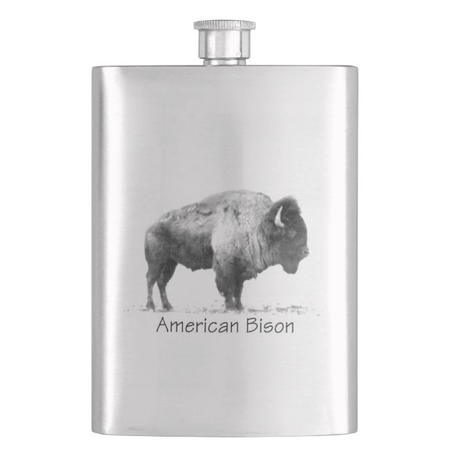 Amerikanischer Bison Flachmann (Vorderseite)