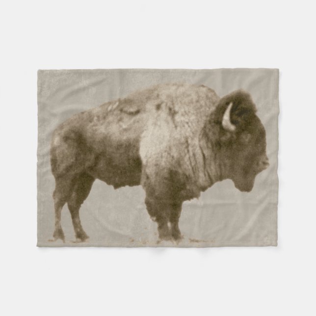 Amerikanischer Bison. Fleecedecke (Vorderseite (Horizontal))