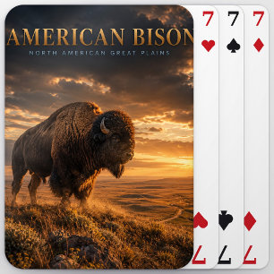Amerikanischer Bison Great Plains TIERE Spielkarten