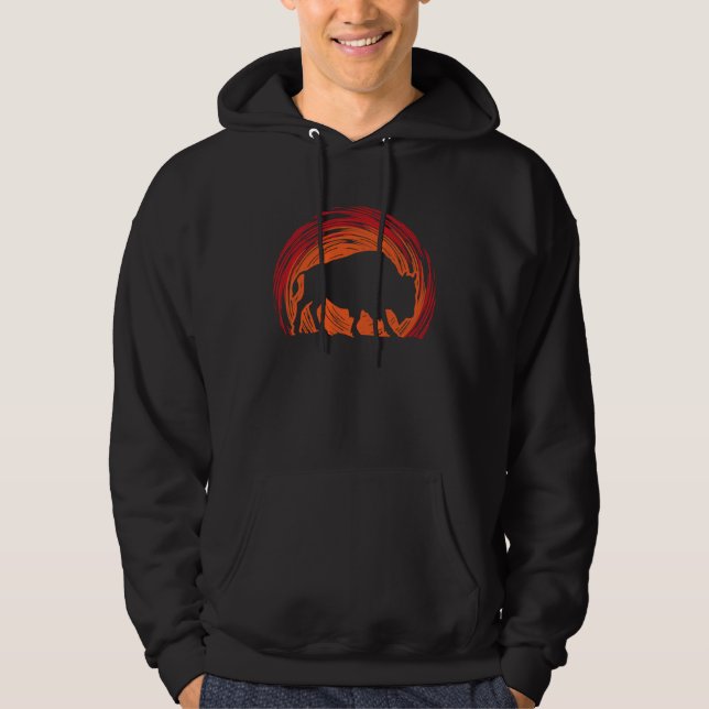 Amerikanischer Bison oder Büffel für Männer und Fr Hoodie (Vorderseite)