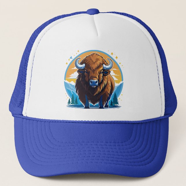 Amerikanischer Bison Truckerkappe (Vorderseite)