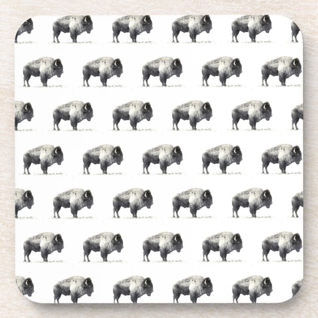 Amerikanischer Bison Untersetzer (Vorderseite)