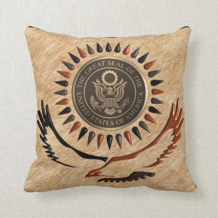 AMERIKANISCHER BRONZESiegel-ADLER Kissen