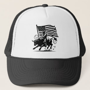 Amerikanischer Bull Rider Rodeo Truckerkappe