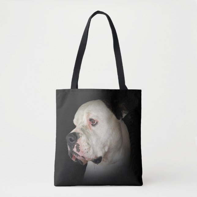 Amerikanischer Bulldog auf schwarz Tasche (Vorderseite)
