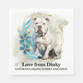Amerikanischer Bulldog Hochzeit von Napkins mit Hu Serviette