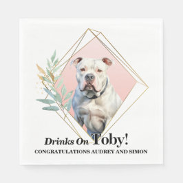 Amerikanischer Bulldog Hochzeit von Napkins mit Hu Serviette
