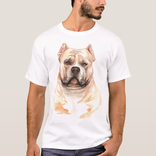 Amerikanischer Bulldoghund T-Shirt (Vorderseite)