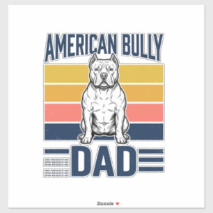 Amerikanischer Bully-Vater Vintage-Hundeliebhaber- Aufkleber