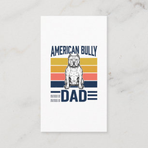 Amerikanischer Bully-Vater Vintage-Hundeliebhaber- Visitenkarte