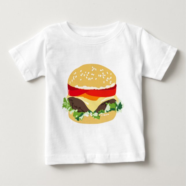 Amerikanischer Cheeseburger Baby T-shirt (Vorderseite)