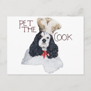 Amerikanischer Cocker Spaniel Chef Postkarte