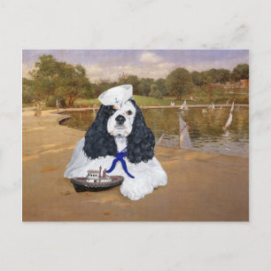 Amerikanischer Cocker Spaniel Matrose Postkarte