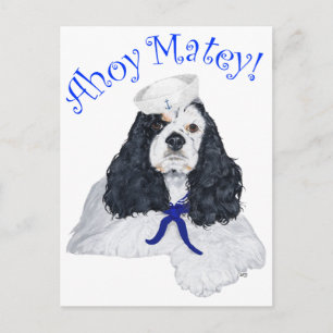 Amerikanischer Cocker Spaniel Matrose Postkarte