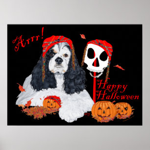 Amerikanischer Cocker Spaniel Pirat Poster