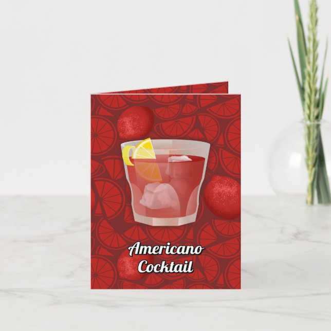 Amerikanischer Cocktail Karte (Vorderseite)