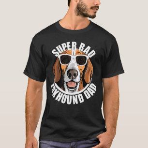 Amerikanischer Dad mit süßem Hund in Sonnenbrille T-Shirt
