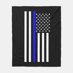 Amerikanischer dünner Blue Line-Dekor Fleecedecke