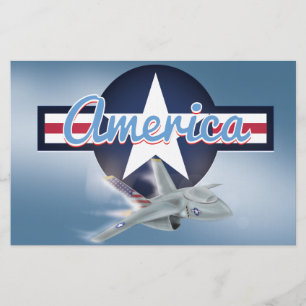 Amerikanischer Düsenjäger Briefpapier