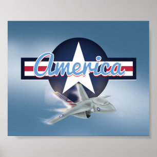 Amerikanischer Düsenjäger Poster